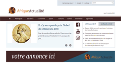 Desktop Screenshot of afriqueactualite.com