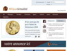 Tablet Screenshot of afriqueactualite.com